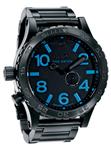 NIXON 51-30 WATCH IN ALL BLACK/BLUE FACE