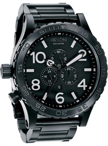 NIXON 51-30 CHRONO WATCH IN ALL BLACK