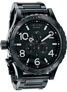 NIXON 51-30 CHRONO WATCH IN ALL BLACK