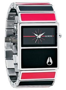 NIXON WOMEN'S CHALET WATCH IN BLACK AND RED