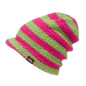 SPACECRAFT TELEGRAPHIC BEANIE IN GREEN AND PINK
