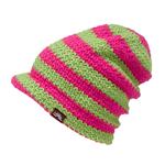 SPACECRAFT TELEGRAPHIC BEANIE IN GREEN AND PINK