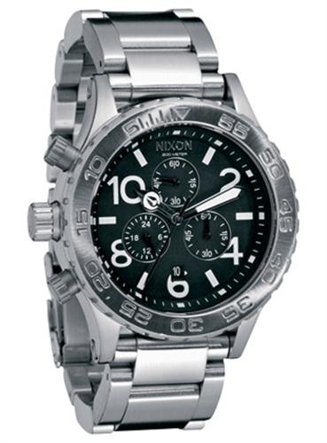 NIXON 42-20 CHRONO WATCH IN BLACK