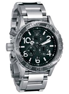 NIXON 42-20 CHRONO WATCH IN BLACK