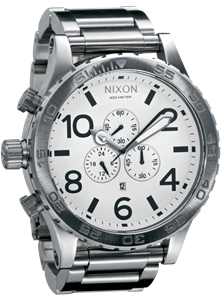 NIXON 51-30 CHRONO WATCH WITH THE WHITE FACE