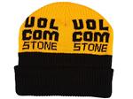 VOLCOM CAT POWER BEANIE IN BLACK AND GOLD