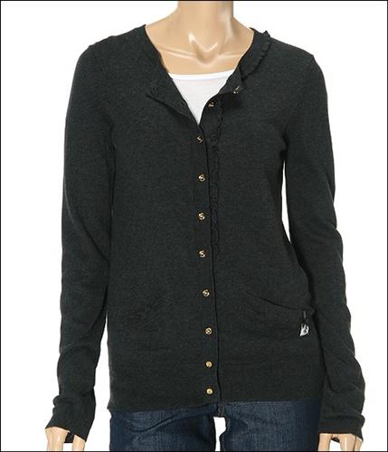 VOLCOM WOMEN'S WILLOW SWEATER IN HEATHER BLACK