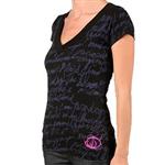 VOLCOM WOMEN'S SCRIPTURE V-NECK T-SHIRT IN BLACK