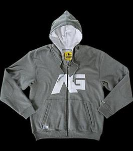 ANALOG TEMPERATE CUSTOM ZIP SWEATSHIRT IN GUNMETAL HEATHER