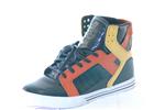 SUPRA CHAD MUSKA SKYTOP SHOE IN LIMITED EDITION BLUE, YELLOW, AND ORANGE