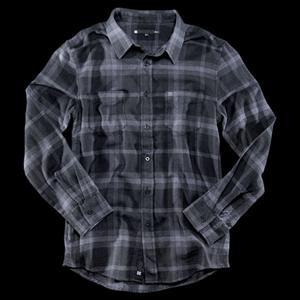 KR3W BREK LONG SLEEVE FLANNEL SHIRT IN BLACK
