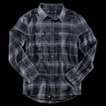 KR3W BREK LONG SLEEVE FLANNEL SHIRT IN BLACK