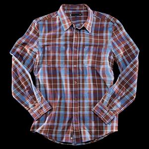 KR3W SHAYS LONG SLEEVE FLANNEL SHIRT IN BROWN