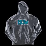 KR3W CRUMBLER FLEECE ZIP SWEATSHIRT IN GUN METAL GREY