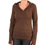 VOLCOM WOMEN'S MOONRAKER HENLEY IN BEAR BROWN