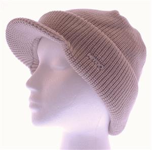 NITRO LOGO BRIM BEANIE IN TAN
