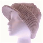 NITRO LOGO BRIM BEANIE IN TAN