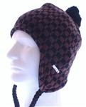 NITRO NOIR EARFLAP BEANIE IN BROWN AND BLACK