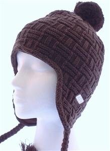 L1 IGNITE EARFLAP BEANIE IN BROWN