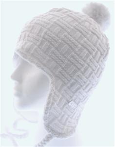 L1 IGNITE EARFLAP BEANIE IN WHITE