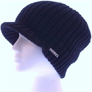 NITRO WOMEN'S LOGO BRIM BEANIE IN BLACK