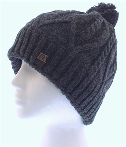 LITA WOMEN'S CABLE BEANIE IN CHARCOAL