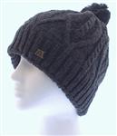 LITA WOMEN'S CABLE BEANIE IN CHARCOAL