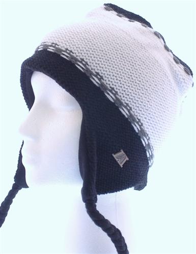 LITA WOMEN'S MAMA KIN BEANIE IN BLACK AND WHITE
