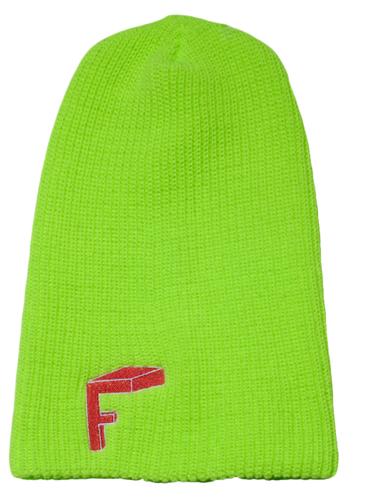 FUNHAT THE SOLIDS BEANIE IN FLUORESCENT GREEN