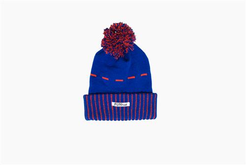 FUNHAT THE POM-POMS BEANIE IN ROYAL BLUE