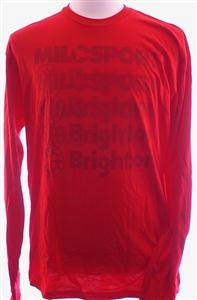 MILOSPORT BRIGHTON LONG SLEEVE T-SHIRT IN RED