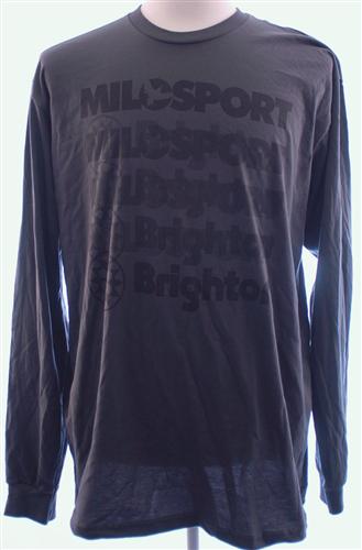 MILOSPORT BRIGHTON LONG SLEEVE T-SHIRT IN GREY