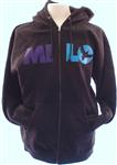 MILOSPORT MULTI COLORED LOGO HOODED SWEATSHIRT IN GREY