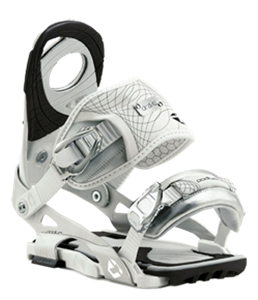 DRAKE PODIUM SNOWBOARD BINDINGS IN WHITE, BLACK, AND CHROME