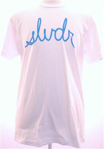 SLVDR SCRIPT T-SHIRT IN WHITE