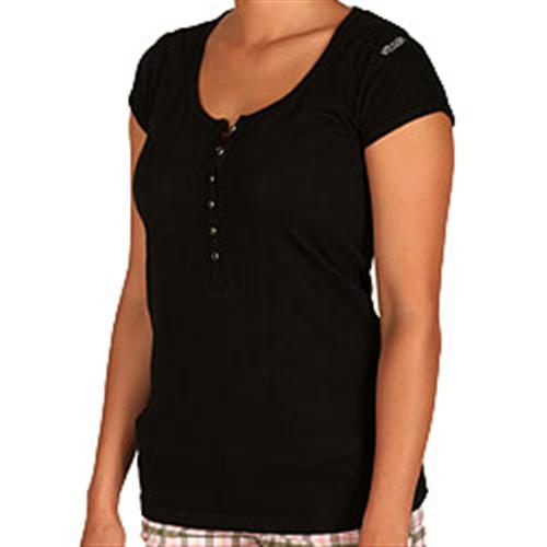 VOLCOM WOMEN'S GOODTIMES SHORT SLEEVE SHIRT IN BLACK