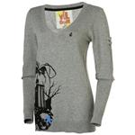 VOLCOM WOMEN'S SOMEBODY'S BABY SWEATER IN HEATHER GREY