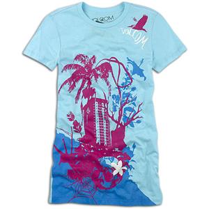 VOLCOM WOMEN'S SUSAN MADDUX BABY JERSEY T-SHIRT IN AQUA