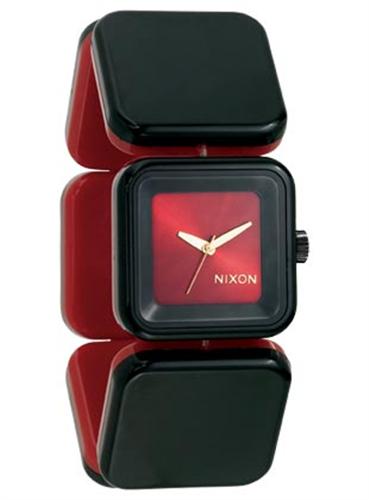 NIXON WOMEN'S MISTY WATCH IN BLACK AND RED