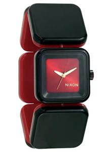 NIXON WOMEN'S MISTY WATCH IN BLACK AND RED