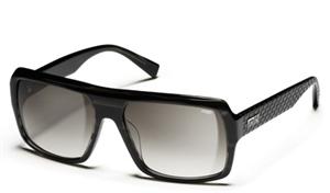 SMITH BREAKBEAT SUNGLASSES WITH BLACK STRIPE FRAMES AND A GRAY GRADIENT LENS