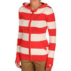 VOLCOM WOMEN'S ESTA BIEN ZIP SWEATSHIRT IN CORAL