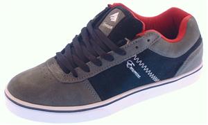 EMERICA B. HERMAN 2 SHOE IN GREY, BLACK AND RED