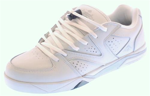 EMERICA BRAYDON SHOE IN WHITE AND SILVER