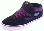 VANS HALF CAB PRO SHOES IN BLACK AND MAJESTY PURPLE