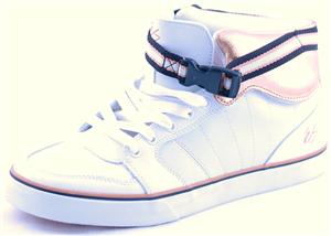 ES HI-LO SHOE IN WHITE AND GOLD