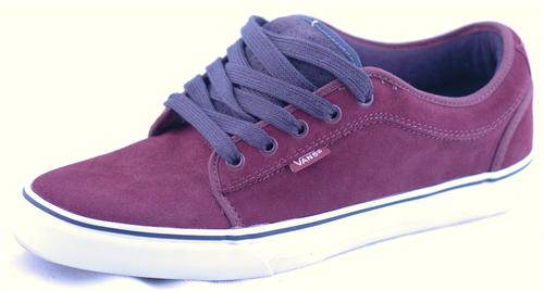 VANS CHUKKA LOW SHOES IN THE ANDREW ALLEN (MAROON) COLORWAY