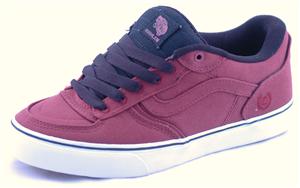 VANS ROWLEY SHAMBLES SHOES IN CANVAS AND OXBLOOD