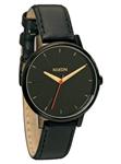 NIXON WOMEN'S KENSINGTON LEATHER WATCH IN ALL BLACK