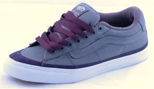 VANS J-LAY SHOES IN CANVAS, GREY, AND PURPLE